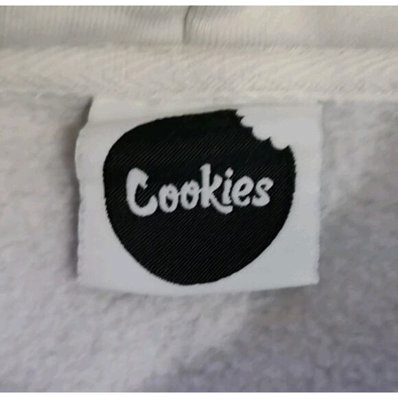 Authentic Cookies Brand Original White/Blue Hoodie Sweatshirt Cookie - Large - Picture 6 of 9